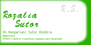 rozalia sutor business card